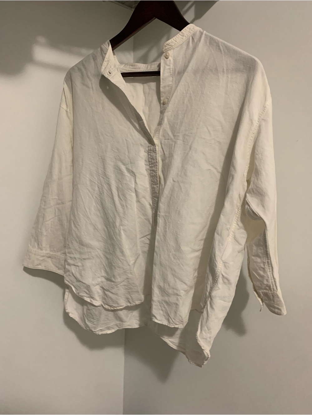 Uniqlo Off-White Button-Down Women's Shirt